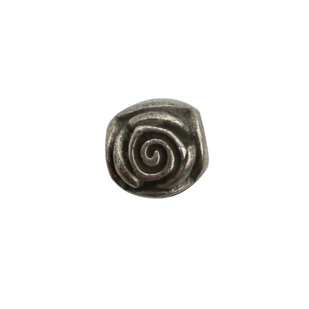 Pandora Rose Charm Womens OS Silver 925 Sterling ALE Floral Spiral Bead